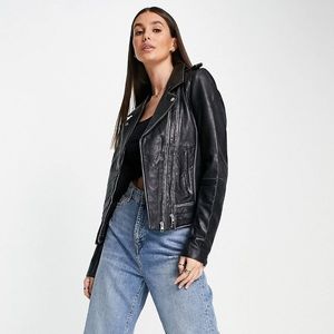 NWOT‼️ BARNEYS Originals -  Tall Beppe Black Leather Jacket (Size 6)